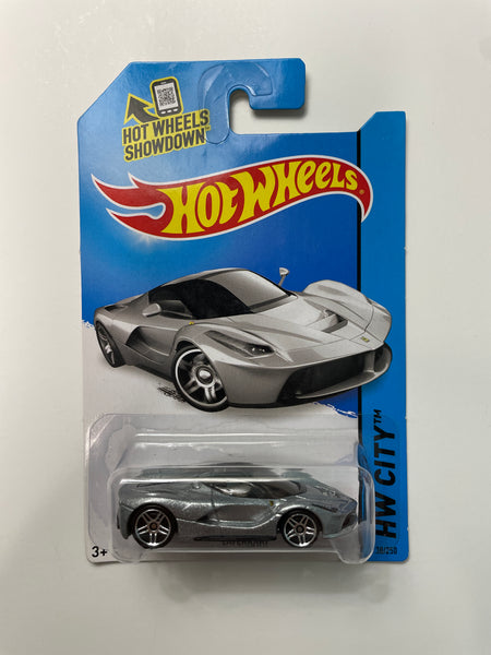 Hot Wheels 1/64 International Card LaFerrari Silver - Damaged Card