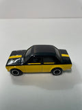 *Loose* Hot Wheels 1/64 Premium Display Case Exclusive Datsun 510 Yellow & Black