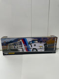 Maisto 1/64 Transporters Mercedes-Benz Actros 1851/ 1990 Mercedes-Benz 190 E Red & Black - Damaged Box