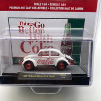 * Chase* M2 Machines 1/64 Coca-Cola 1967 VW Beetle Deluxe U.S.A. Model White