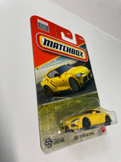 Matchbox 1/64 2023 Toyota GR Supra Yellow - Damaged Box