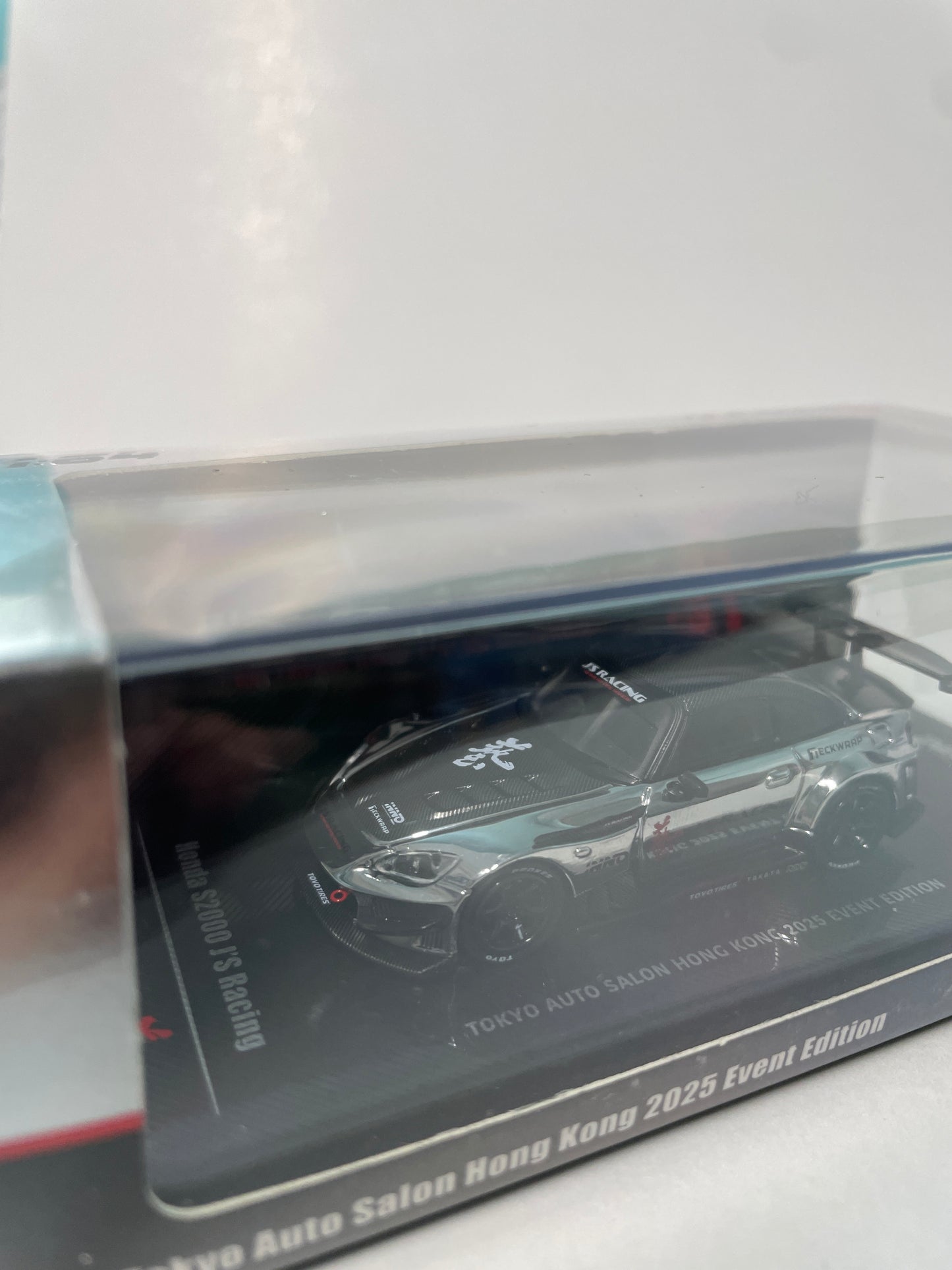 Inno64 1/64 Honda S2000 J'S Racing Tokyo Auto Salon Hong Kong 2025 Event Edition Chrome Silver - IN64-S2000JS-TASHK25