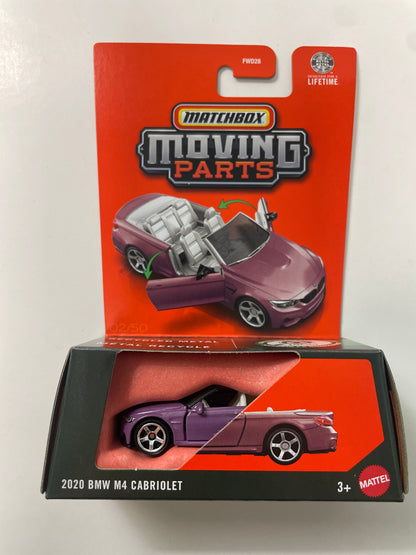 Matchbox 1/64 Moving Parts 2020 BMW M4 Cabriolet Purple - JHV50