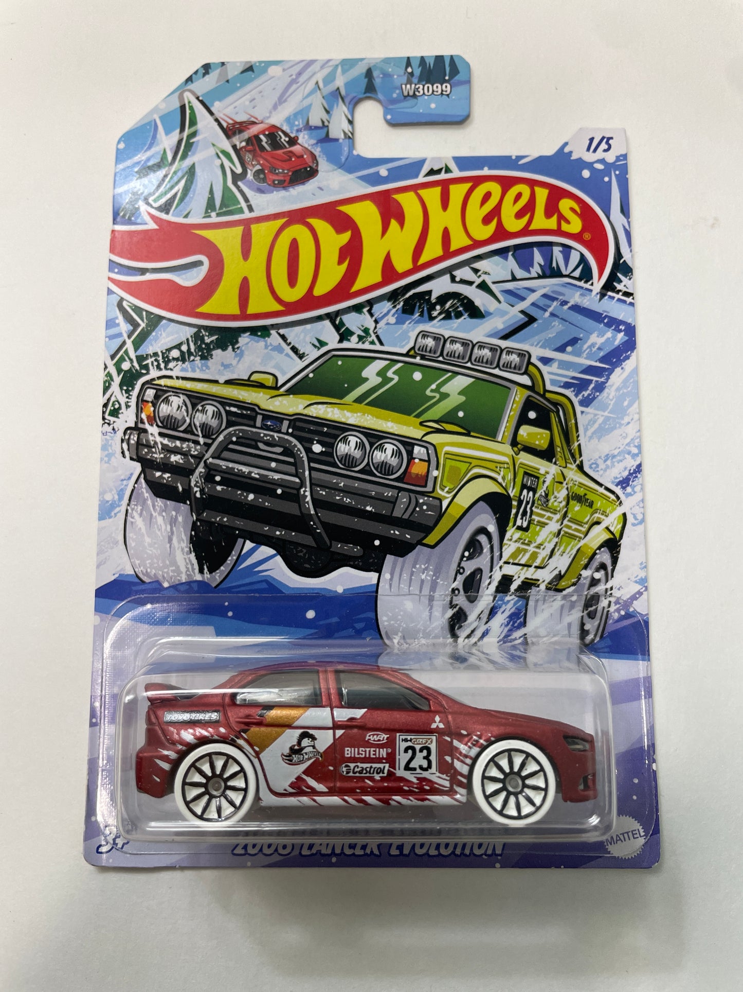 Hot Wheels 1/64 2008 Mitsubishi Lancer Evolution Red - Damaged Box