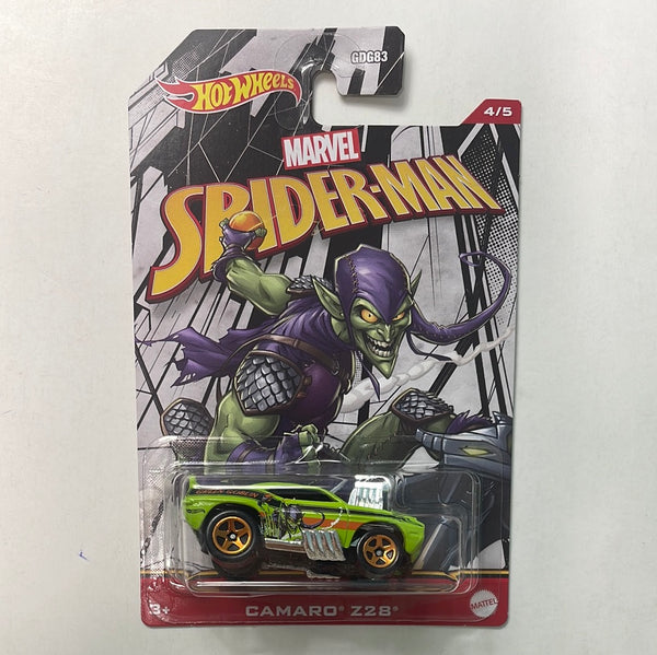 Hot Wheels 1/64 Spider-Man Camaro Z28 Green