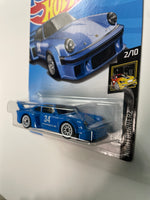 Hot Wheels 1/64 Porsche 934.5 Blue - Damaged Card