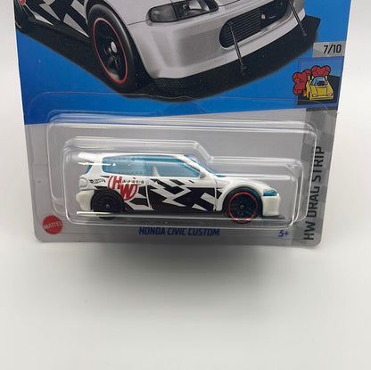 *Japan Card* Hot Wheels 1/64 Honda Civic Custom White