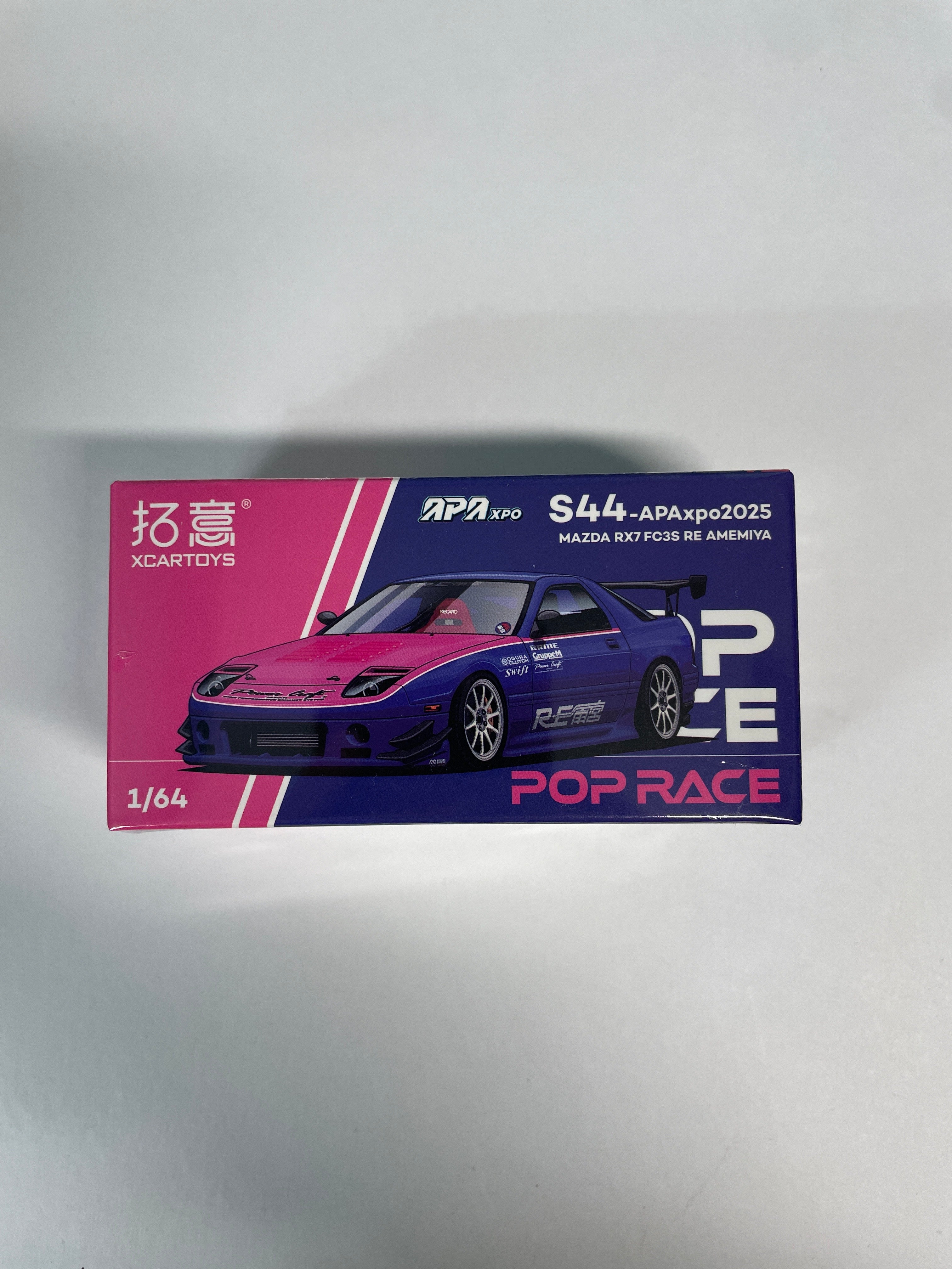Pop Race 1/64 APA XPO 2025 Exclusive Model Mazda RX7 FC3S RE