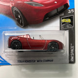 Hot Wheels 1/64 Tesla Roadster w/ Starman Red
