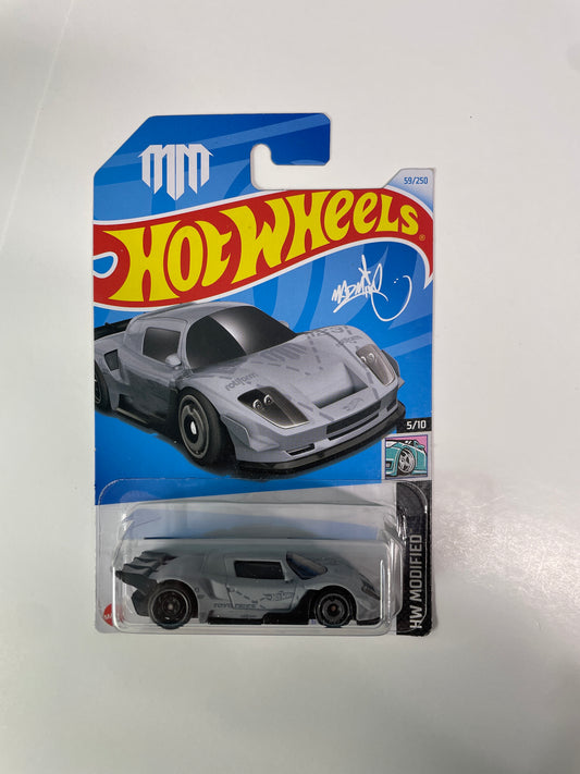 Hot Wheels 1/64 Mad Mike Drift Attack Grey - Damaged Card