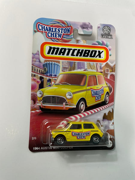 Matchbox 1/64 Charleston Chew 1964 Austin Mini Cooper Yellow