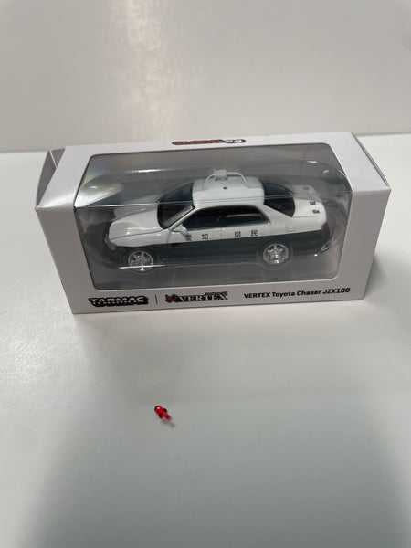 Tarmac Works 1/64 VERTEX Toyota Chaser JZX100 Black / White - GLOBAL64 - Damaged Car (Read Description)