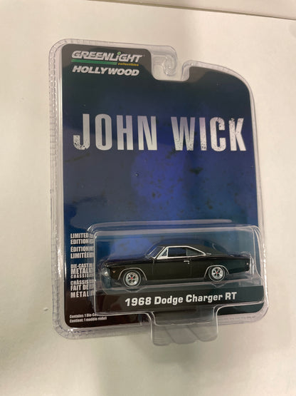 Greenlight Hollywood 1/64 John Wick 1968 Dodge Charger RT Black