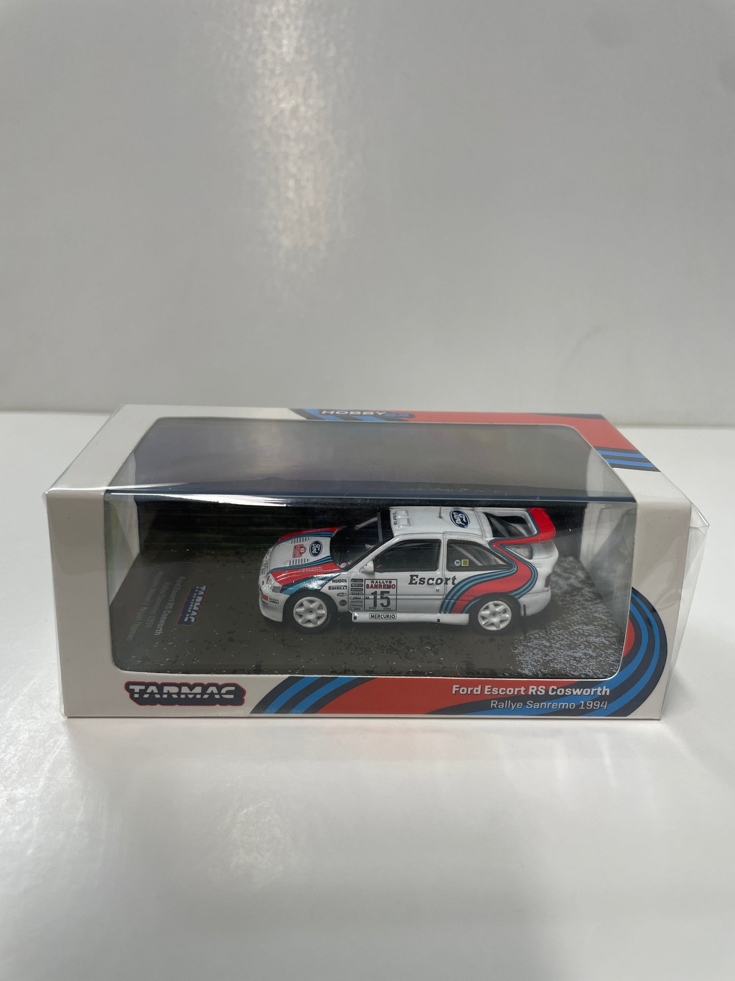 Tarmac Works 1/64 Ford Escort RS Cosworth WRC Rallye Sanremo 1994 #15 - HOBBY64 - T64-081-94RS15