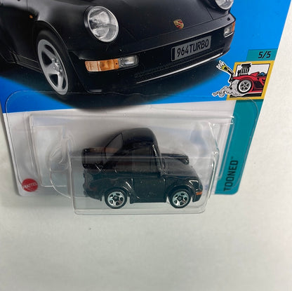 *Japan Card* Hot Wheels 1/64 Porsche 911 Turbo 3.6 (964) Black - Damaged Card