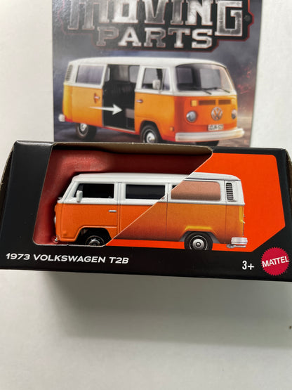 Matchbox 1/64 Moving Parts 1973 Volkswagen T2B Orange & White - JND36 - Damaged Box