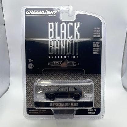1/64 Greenlight Black Bandit Collection Series 28 1980 Volkswagen Rabbit Black
