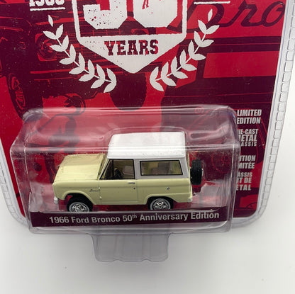 1/64 Greenlight One Wild Horse 1966 Ford Bronco 50th Anniversary Edition Yellow