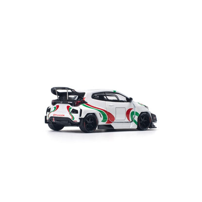 Pop Race 1/64 Toyota Pandem Gr Yaris Rally Livery White - PR64-136