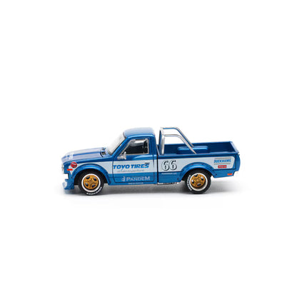 Pop Race 1/64 Pandem Datsun 620 Blue New Tooling - PR64-0217