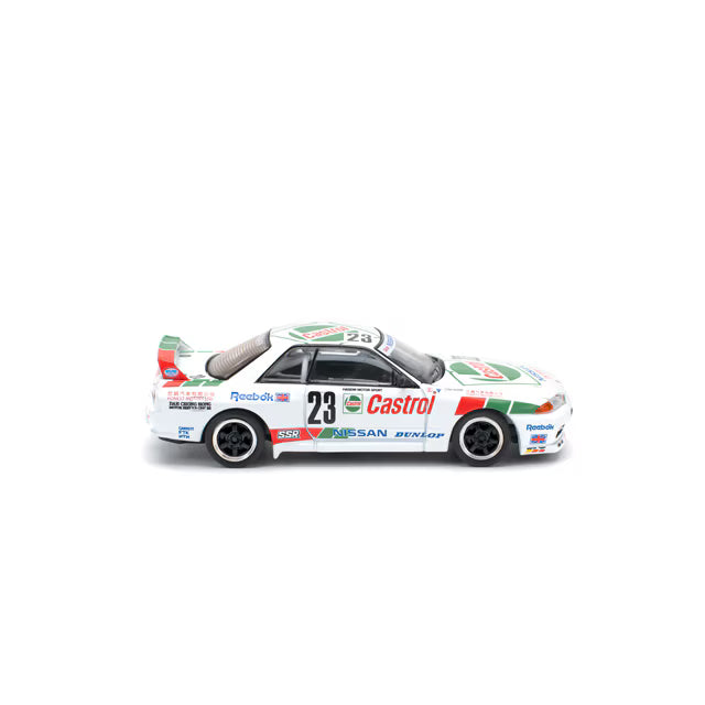 Pop Race 1/64 Nissan Skyline GT-R BNR32 #23 Macau Guia Race 1990 White - PR64-0194