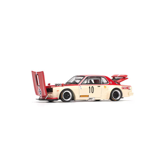 Pop Race 1/64 Nissan Skyline GT-R V8 Drift Hakosuka Watanabe Red - PR64-0075