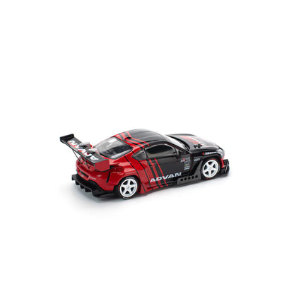 Pop Race 1/64 Pandem GR Toyota 86 Advan Red & Black - PR64-0228