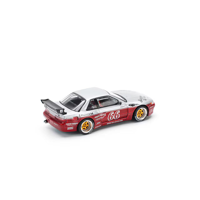 Pop Race 1/64 Pandem Nissan Silvia S13 - Moontech Red - PR64-0258