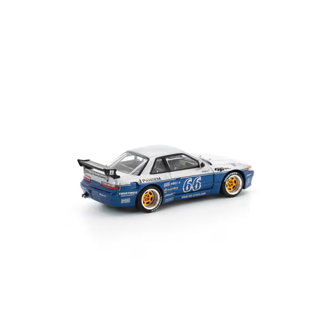 Pop Race 1/64 Pandem Nissan Silvia S13 Moontech Blue - PR64-0264