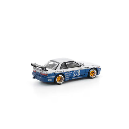 Pop Race 1/64 Pandem Nissan Silvia S13 Moontech Blue - PR64-0264