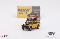 Mini GT 1/64 Land Rover Defender 110 1989 Camel Trophy Amazon Team Japan Yellow