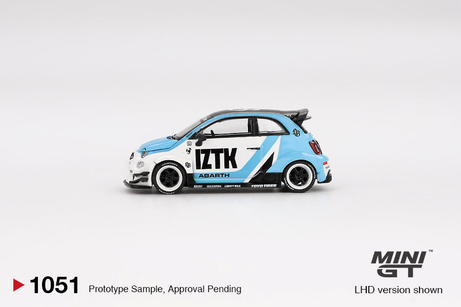 Mini GT 1/64 LB-WORKS x Abas Works Abarth 595 IZTK Blue & White - MGT01051
