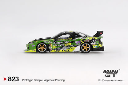 Mini GT 1/64 LB-Super Silhouette Nissan S15 SILVIA #555 V2 2024 Formula Drift Japan Green - MGT00823