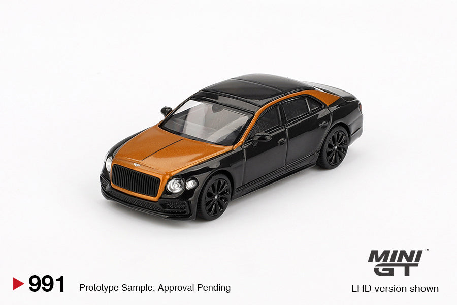 Mini GT 1/64 Bentley Flying Spur Orange Flame / Onyx Black - MGT00991