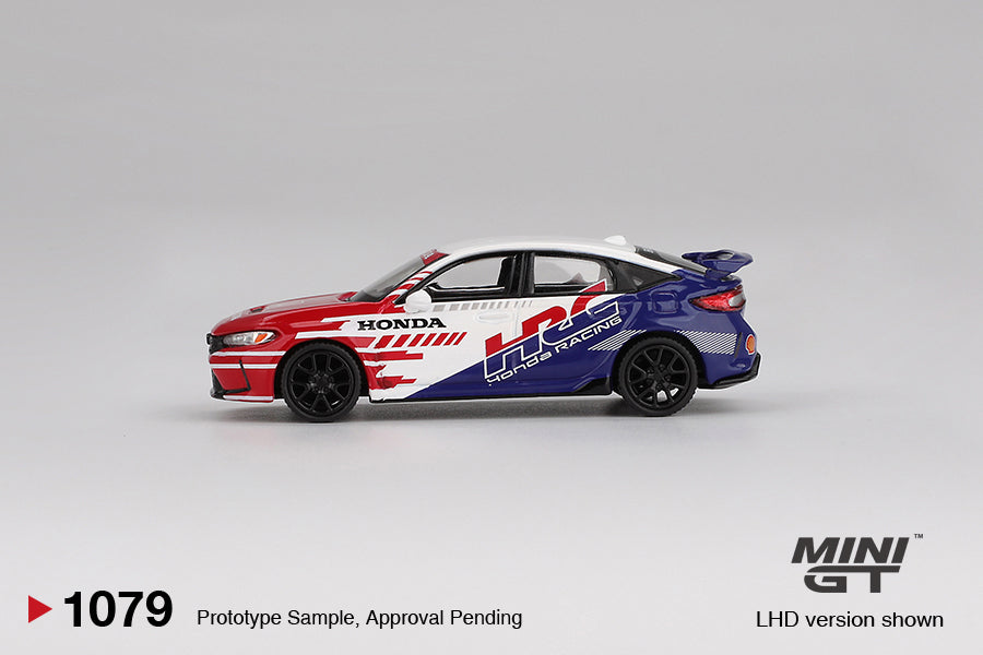 Mini GT 1/64 Honda Civic TYPE R 2024 Pace Car HRC White & Blue - MGT01079