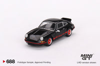 Mini GT 1/64 Porsche 911 Carrera RS 2.7 Black with Red Livery