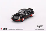 Mini GT 1/64 Porsche 911 Carrera RS 2.7 Black with Red Livery