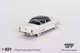 Mini GT 1/64 Lincoln Capri 1954 Arctic White / Atlantic Blue White