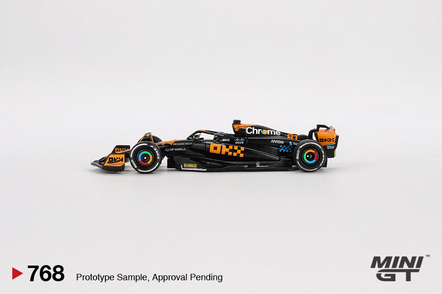 Mini GT 1/64 McLaren MCL60 #81 2023 F1 2023 Japanese GP 3rd Place Oscar Piastri Black & Orange