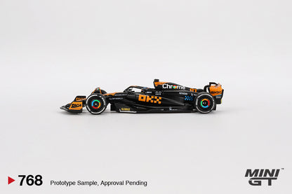 Mini GT 1/64 McLaren MCL60 #81 2023 F1 2023 Japanese GP 3rd Place Oscar Piastri Black & Orange