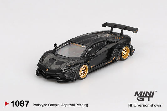 Mini GT 1/64 LB★WORKS Lamborghini Aventador Limited Edition Matte Black - MGT01087