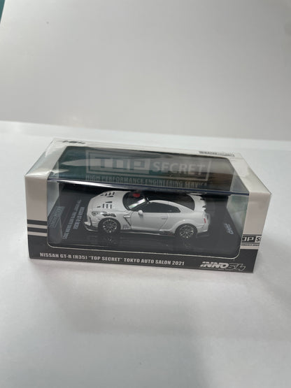 Inno64 1/64 Nissan GT-R (r35) Top Secret Tokyo Auto Salon 2021 White