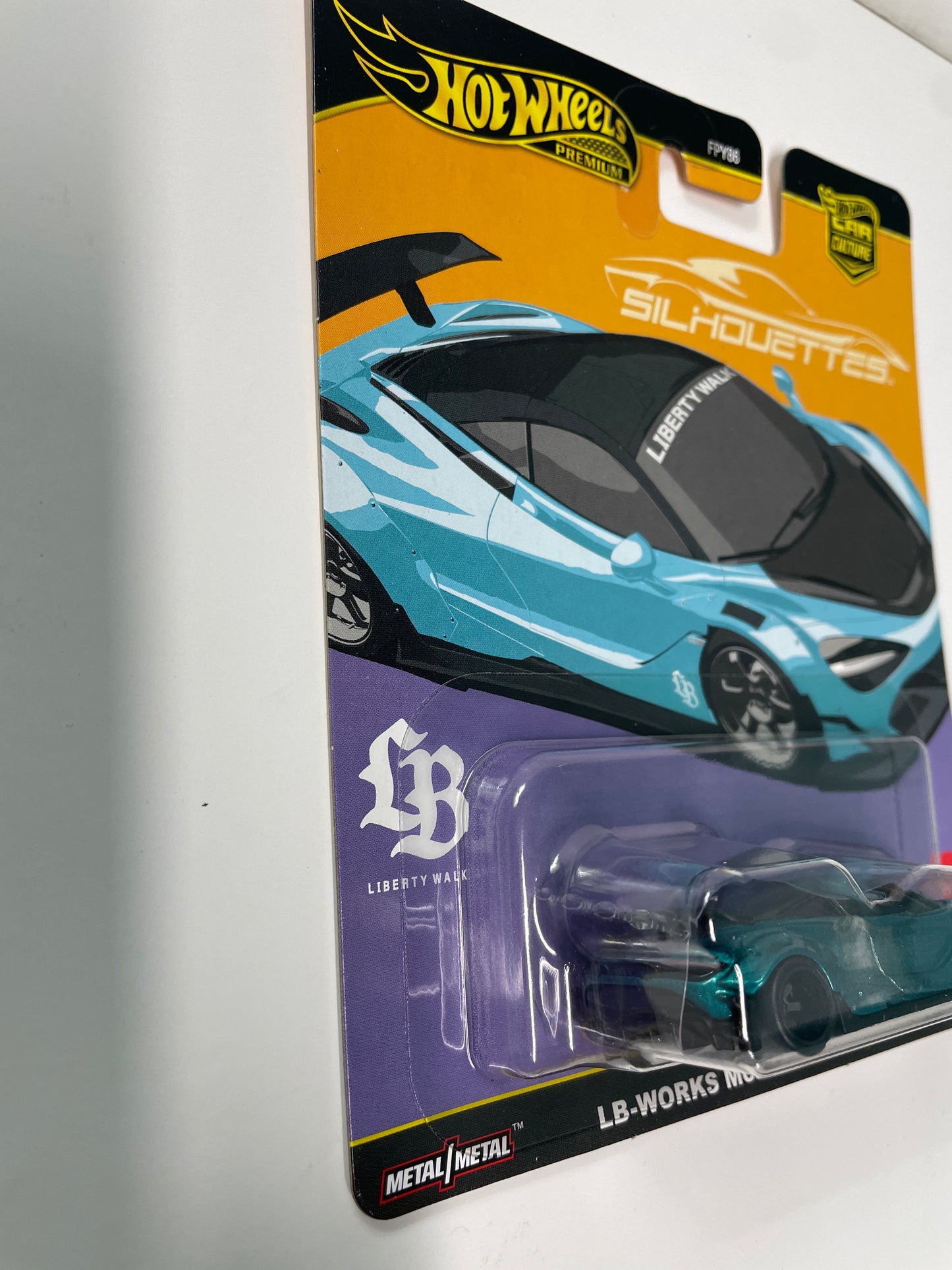 Hot Wheels 1/64 Car Culture Silhouettes LB-Works McLaren 720S Blue - JBK47