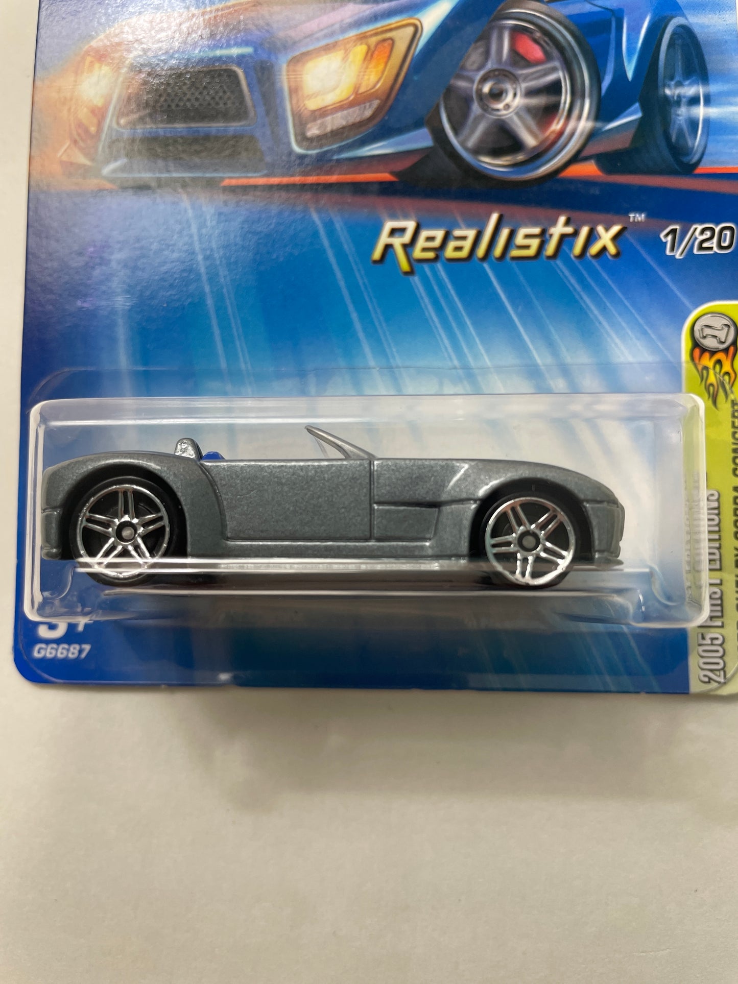 Hot Wheels 1/64 Realistix Ford Shelby Cobra Concept Grey - Damaged Box
