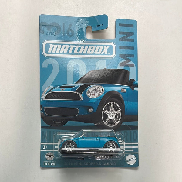 Matchbox 1/64 Mini Series 2010 Mini Cooper S Cabrio Blue -Damaged  Card