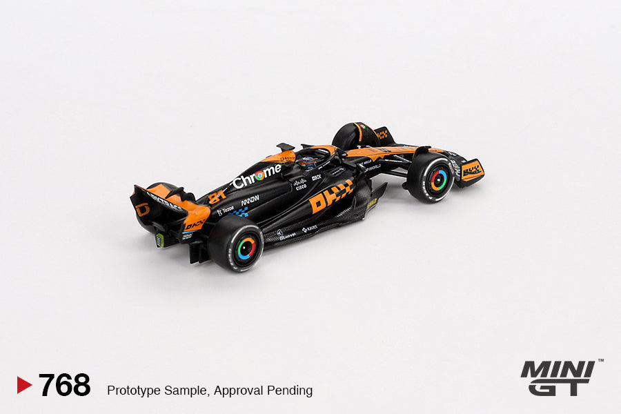 Mini GT 1/64 McLaren MCL60 #81 2023 F1 2023 Japanese GP 3rd Place Oscar Piastri Black & Orange