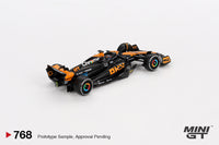Mini GT 1/64 McLaren MCL60 #81 2023 F1 2023 Japanese GP 3rd Place Oscar Piastri Black & Orange