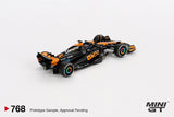 Mini GT 1/64 McLaren MCL60 #81 2023 F1 2023 Japanese GP 3rd Place Oscar Piastri Black & Orange