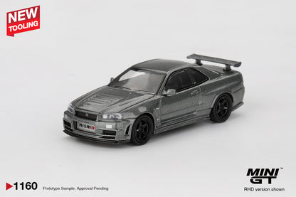 Mini GT 1/64 Nissan Skyline GT-R NISMO BNR34 CRS Version Dark Metal Gray - MGT01160