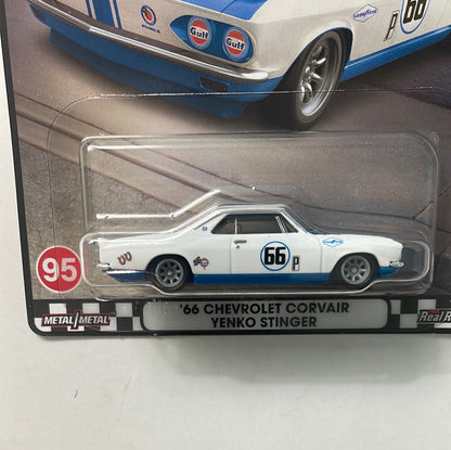 Hot Wheels 1/64 Boulevard Mix U ‘66 Chevrolet Corvair Yenko Stinger White & Blue